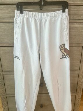 OVO light blue Sweatpants with Owl Graphic.  Size M.